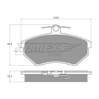 Гальмівні колодки дискові TOMEX 1011