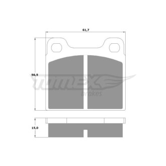 Тормозные колодки дисковые. TOMEX 1019