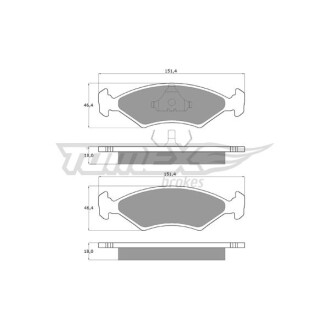 Гальмівні колодки дискові TOMEX 1028