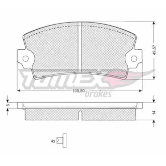 Гальмівні колодки дискові TOMEX 1032