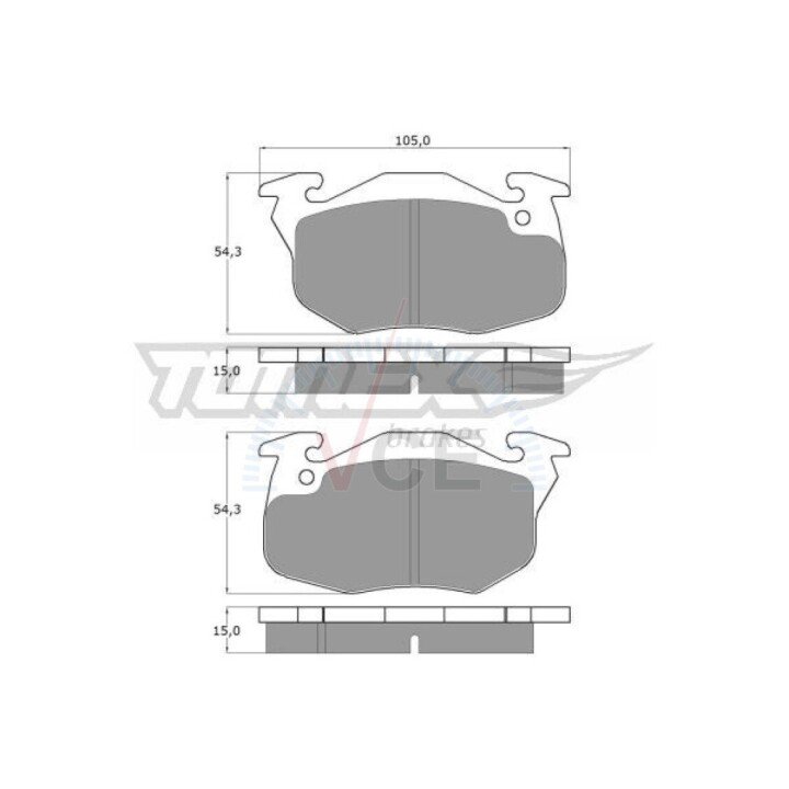 Гальмівні колодки дискові TOMEX 1035 (фото 1)