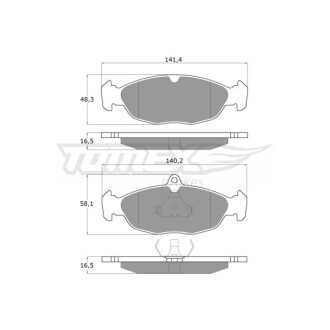 Гальмівні колодки дискові TOMEX 1049