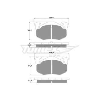 Тормозные колодки дисковые. TOMEX 10502
