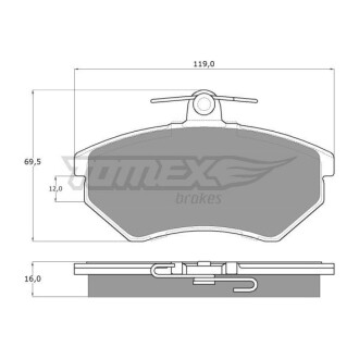 Гальмівні колодки дискові TOMEX 1063