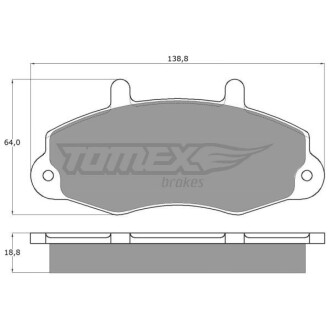 Гальмівні колодки дискові TOMEX 1066