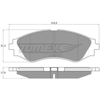 Тормозные колодки дисковые. TOMEX 1074