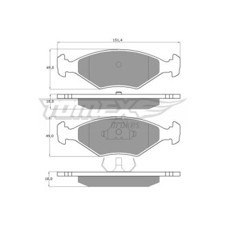 Гальмівні колодки дискові TOMEX 1079