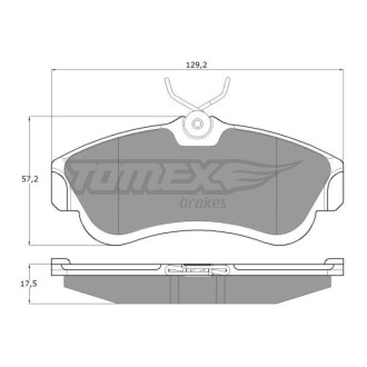 Гальмівні колодки дискові TOMEX 1095