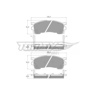 Тормозные колодки дисковые. TOMEX 1102
