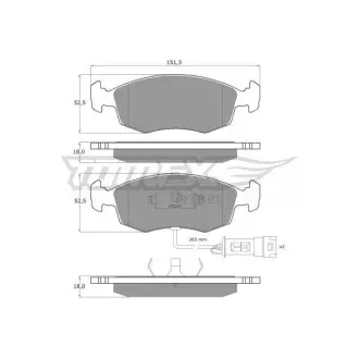 Гальмівні колодки дискові TOMEX 1133