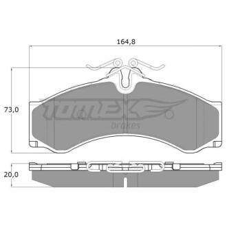 Гальмівні колодки дискові TOMEX 1148