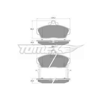 Гальмівні колодки дискові TOMEX 1151