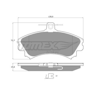 Гальмівні колодки дискові TOMEX 1152