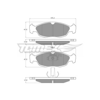 Тормозные колодки дисковые. TOMEX 1171