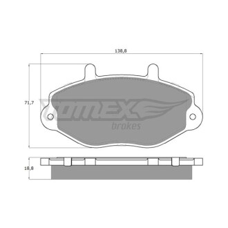 Гальмівні колодки дискові TOMEX 1192