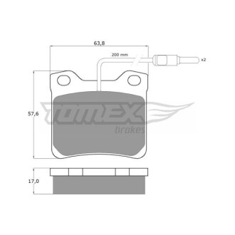 Гальмівні колодки дискові TOMEX 1195