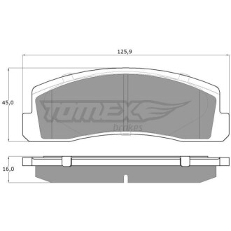 Гальмівні колодки дискові TOMEX 1216