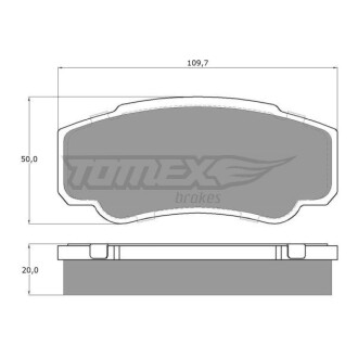 Гальмівні колодки дискові TOMEX 1246