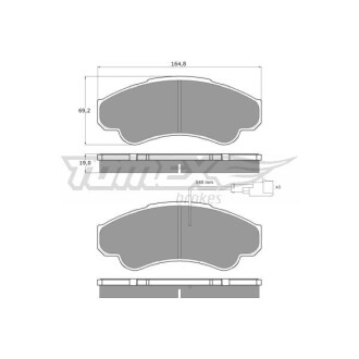 Гальмівні колодки дискові TOMEX 1247