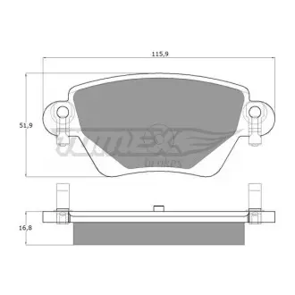Тормозные колодки дисковые. TOMEX 1259