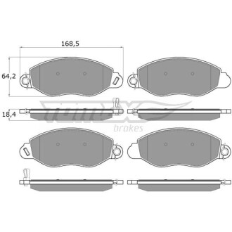 Тормозные колодки TOMEX 12-61 (фото 1)