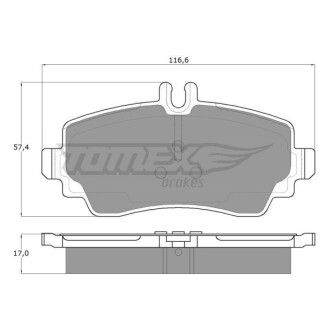 Тормозные колодки дисковые. TOMEX 1275