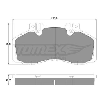 Гальмівні колодки дискові TOMEX 1288