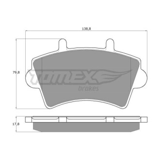 Тормозные колодки дисковые. TOMEX 1302