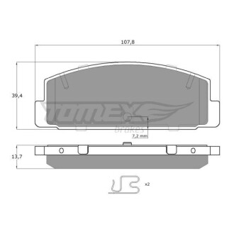 Гальмівні колодки TOMEX 13-06