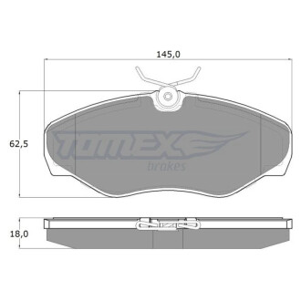 Тормозные колодки дисковые. TOMEX 1308