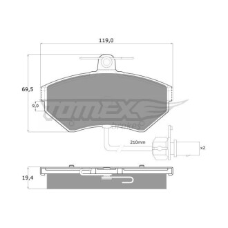 Гальмівні колодки дискові TOMEX 13121