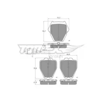 Тормозные колодки дисковые. TOMEX 13-15