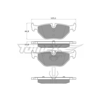 Тормозные колодки дисковые. TOMEX 1317