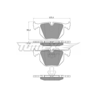Тормозные колодки дисковые. TOMEX 1319