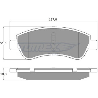 Тормозные колодки дисковые. TOMEX 1327