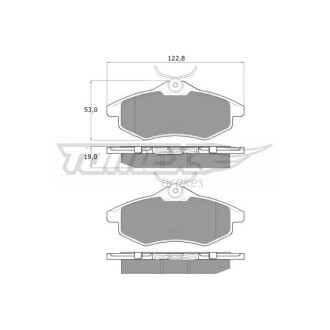 Тормозные колодки дисковые. TOMEX 1328