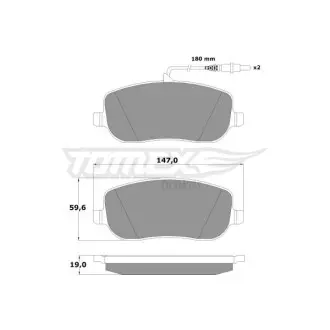 Тормозные колодки дисковые. TOMEX 1334