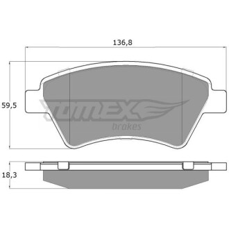 Гальмівні колодки дискові TOMEX 1354