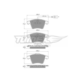 Тормозные колодки дисковые. TOMEX 1393