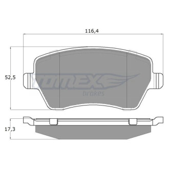 Гальмівні колодки дискові TOMEX 1416