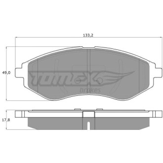 Тормозные колодки дисковые. TOMEX 1422