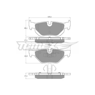 Гальмівні дискові колодки. TOMEX 1436