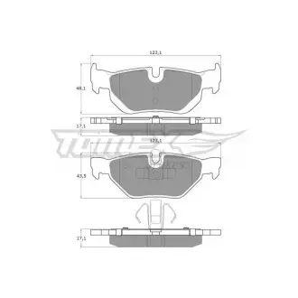 Тормозные колодки дисковые. TOMEX 1436