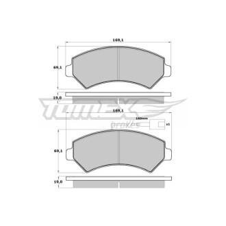 Тормозные колодки дисковые. TOMEX 1440