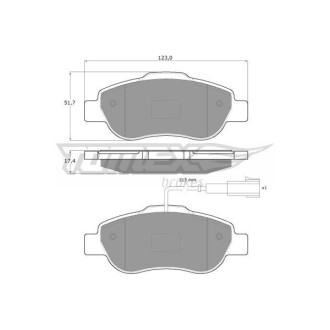 Тормозные колодки дисковые. TOMEX 1442