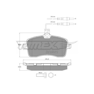 Гальмівні колодки дискові TOMEX 1467