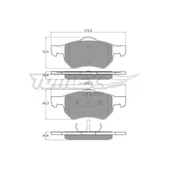 Тормозные колодки дисковые. TOMEX 1530