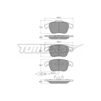 Гальмівні колодки TOMEX 15-82