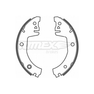 Тормозные колодки барабанные TOMEX 20-08