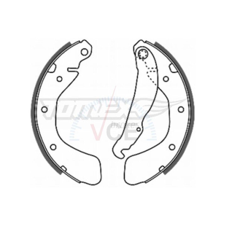 Гальмівні колодки барабанні TOMEX 20-18 (фото 1)
